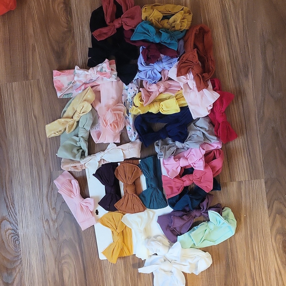 33 baby headbands head wraps lot